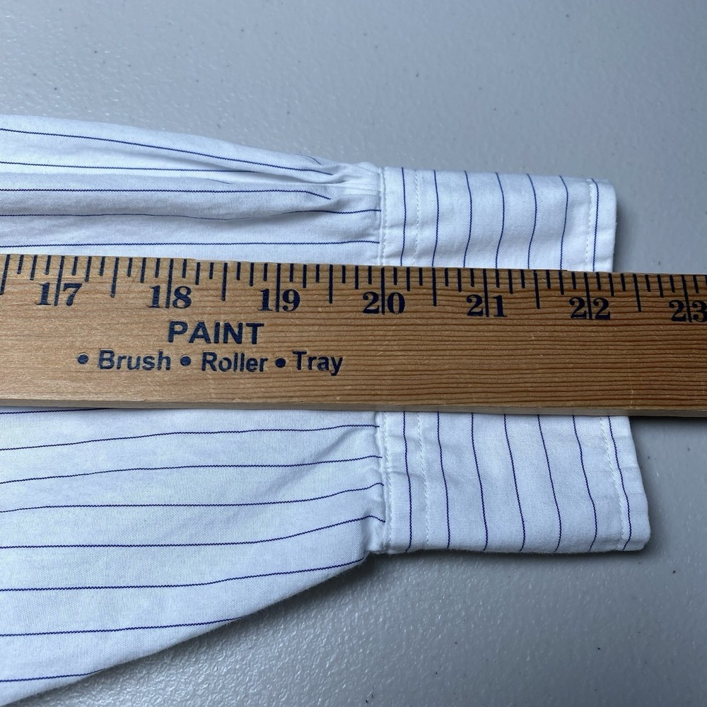 Brooks Brothers 346 Shirt 15 2 3 L/S Button Up Regular Fit White Striped - Picture 6 of 8